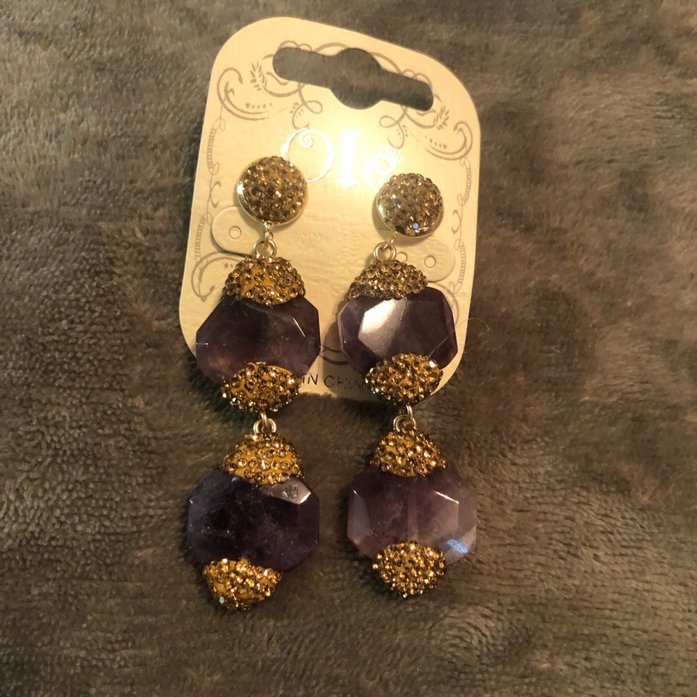 Real AMETHYST earrings